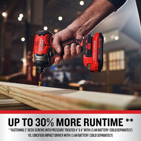 CRAFTSMAN V20 Cordless Impact Driver, 1/4 inch, Bare Tool Only (CMCF813B) in Saudi Arabia