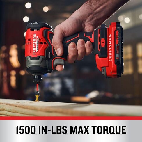 CRAFTSMAN V20 Cordless Impact Driver, 1/4 inch, Bare Tool Only (CMCF813B) in Saudi Arabia