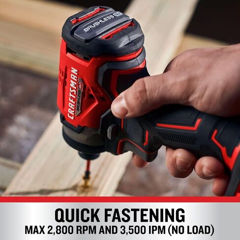CRAFTSMAN V20 Cordless Impact Driver, 1/4 inch, Bare Tool Only (CMCF813B) in Saudi Arabia
