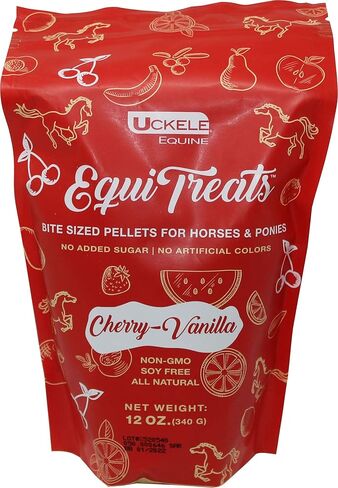 مكافآت Ucklee Equi، للخيول، الكرز والفانيليا، 12 أونصة in Kuwait