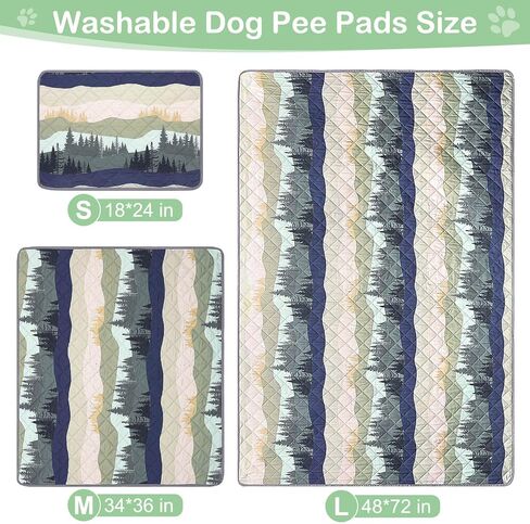 Washable Pee Pads for Dogs, 2 Pack Super Absorbent pee pads for dogs Reusable pee pads for dogs large 100% Waterproof puppy pads pet training pads for Potty, Playpen, Crate, Sofa, Car, 18'' x 24'' in Saudi Arabia