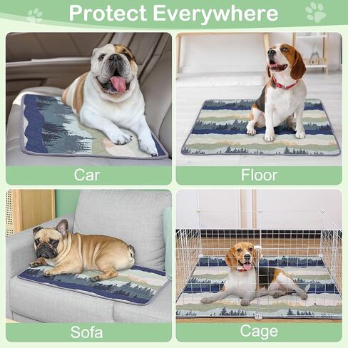 Washable Pee Pads for Dogs, 2 Pack Super Absorbent pee pads for dogs Reusable pee pads for dogs large 100% Waterproof puppy pads pet training pads for Potty, Playpen, Crate, Sofa, Car, 18'' x 24'' in Saudi Arabia