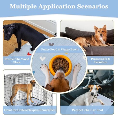 قطعتان من وسادات تبول الكلاب قابلة للغسل للكلاب، وسادات للكلاب سريعة الامتصاص ومقاومة للماء ومضادة للانزلاق، وسادات تبول للكلاب، وسادات للقعادة، وسادات لتدريب الكلاب (36 بوصة × 41 بوصة) in Kuwait