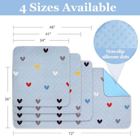 قطعتان من وسادات تبول الكلاب قابلة للغسل للكلاب، وسادات للكلاب سريعة الامتصاص ومقاومة للماء ومضادة للانزلاق، وسادات تبول للكلاب، وسادات للقعادة، وسادات لتدريب الكلاب (36 بوصة × 41 بوصة) in Kuwait