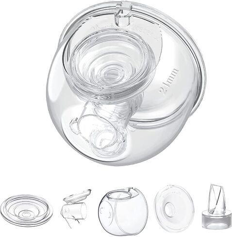 Wearable Breast Pump Milk Collector Cup Accessories,Compatible with TSRETE S12/S9,Kmaier S12 Wearable Breast Pump,Include Duckbill Valve,Silicone Diaphragm,24mm Flange,Milk Collector,Linker in Saudi Arabia