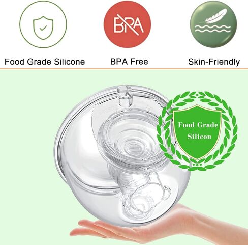 Wearable Breast Pump Milk Collector Cup Accessories,Compatible with TSRETE S12/S9,Kmaier S12 Wearable Breast Pump,Include Duckbill Valve,Silicone Diaphragm,24mm Flange,Milk Collector,Linker in Saudi Arabia