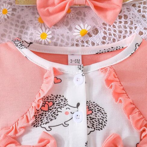 فستان خريفي للفتيات الصغيرات الصغار بأكمام طويلة مكشكش مع ربطة رأس فستان بطباعة فراشة للفتيات in Kuwait