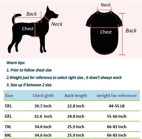 ANIAC Fall Dog Sweater for Medium Dog Girl Boy,Fleece Large Dog Shirt with Sleeves,Basic Dog Hoodies, Warm Pet Clothes for Dog 44-55 LB (5XL, Black)… in Saudi Arabia
