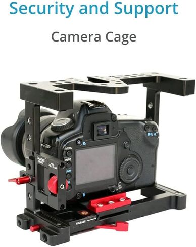 طقم قفص كاميرا CAMTREE Hunt Grand DSLR لسوني A7S/A7S2/A7SII/A7R/A7RII/Canon Mark IV. مع صندوق غير لامع، تركيز متبع، دعم قضيب 15 مم ولوحة حامل ثلاثي القوائم. مريح وآمن (CH-Grnd-CKIT) in Kuwait