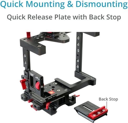 طقم قفص كاميرا CAMTREE Hunt Grand DSLR لسوني A7S/A7S2/A7SII/A7R/A7RII/Canon Mark IV. مع صندوق غير لامع، تركيز متبع، دعم قضيب 15 مم ولوحة حامل ثلاثي القوائم. مريح وآمن (CH-Grnd-CKIT) in Kuwait