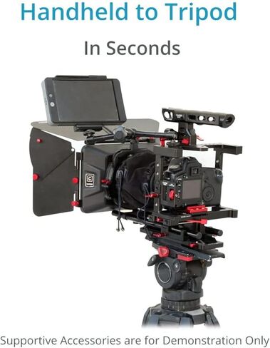 طقم قفص كاميرا CAMTREE Hunt Grand DSLR لسوني A7S/A7S2/A7SII/A7R/A7RII/Canon Mark IV. مع صندوق غير لامع، تركيز متبع، دعم قضيب 15 مم ولوحة حامل ثلاثي القوائم. مريح وآمن (CH-Grnd-CKIT) in Kuwait