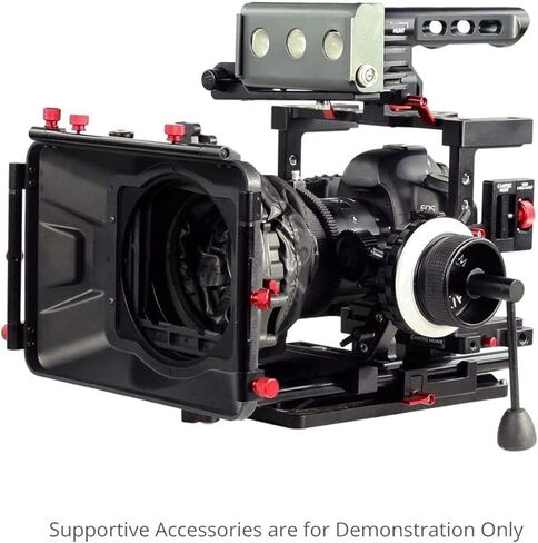 طقم قفص كاميرا CAMTREE Hunt Grand DSLR لسوني A7S/A7S2/A7SII/A7R/A7RII/Canon Mark IV. مع صندوق غير لامع، تركيز متبع، دعم قضيب 15 مم ولوحة حامل ثلاثي القوائم. مريح وآمن (CH-Grnd-CKIT) in Kuwait