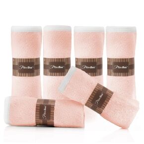 MINIBOO Premium Baby Washcloths for Sensitive Skin - Extra Soft and Absorbent Rayon from Bamboo Face Cloths and Newborn Bath Face Towel - Perfect as Baby Gifts