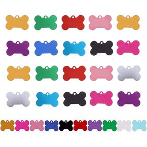 ييوو 30 قطعة من بطاقات تعريف الحيوانات الاليفة على شكل عظمة، مصنوعة من خليط معدني من الالومنيوم للكلاب والقطط (38 ملم) in Kuwait