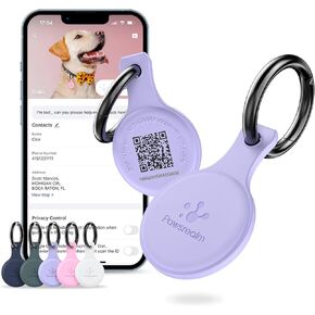 NFC & QR Code Pet ID Tag, Silicone Silent Dog Tag, Cat Name Tag, Personalized Customized Dog Tag, Modifiable Pet Online Profile, Instant Pet Location Alert Email, Anti-Lost Function (1PCS)