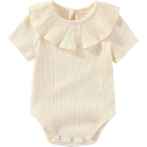 Acwssit Ruffle Newborn Baby Girl clothing Cotton Bodysuit Summer baby girls Clothes Outfit in Kuwait