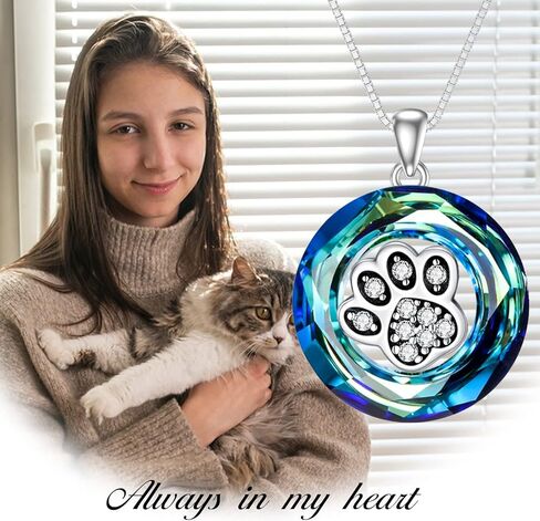 بوبكيمي قلادة لمحبي الكلاب والقطط والحيوانات الاليفة، قلادة من الفضة الاسترلينية عيار 925 من الفضة الاسترلينية عيار 925 لمحبي الكلاب والقطط، مجوهرات لمحبي الكلاب والقطط والحيوانات الاليفة، قلادة in Kuwait