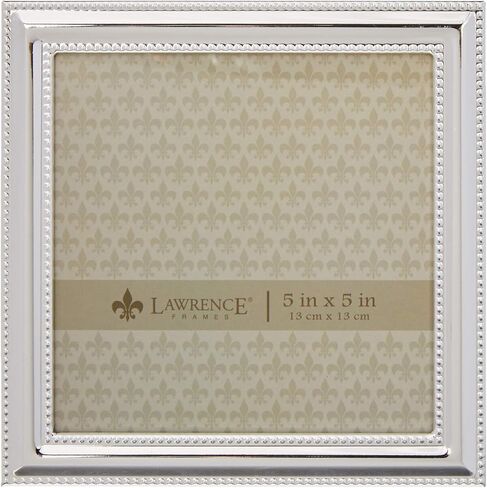 Lawrence Frames 510746 4x6 Metal Picture Frame Silver-Plate with Delicate Beading in Kuwait