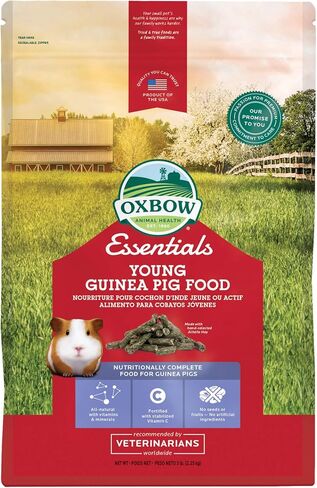 Oxbow Essentials Young Guinea Pig Food - All Natural Guinea Pig Pellets - 5 lb. in Saudi Arabia