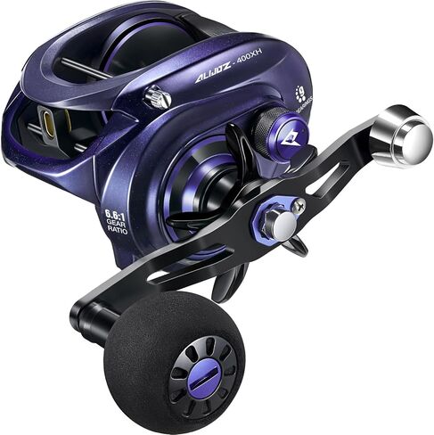 Piscifun Alinox 400 Baitcasting Reel, 38LB Drag, Aluminum Frame | Freshwater saltwater, line cast alarm, 8+1 bearings, 6.6/8.1 ratios, low-profile body in Kuwait