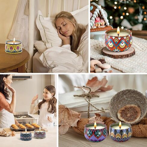 شموع معطرة 8 عبوات، شموع معطرة للمنزل، شموع معطرة بالصويا للمنزل، مجموعة هدايا شموع عطرية لعيد الميلاد وعيد الميلاد وعيد الأم وعيد الحب والمزيد in Kuwait