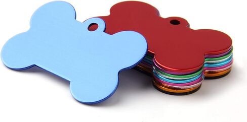 ييوو 30 قطعة من بطاقات تعريف الحيوانات الاليفة على شكل عظمة، مصنوعة من خليط معدني من الالومنيوم للكلاب والقطط (38 ملم) in Kuwait