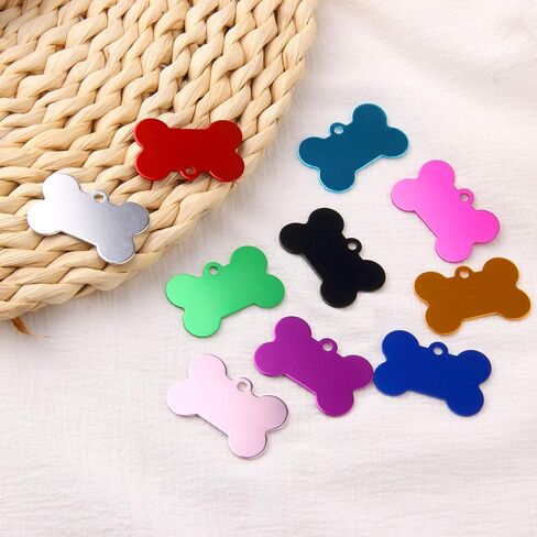 ييوو 30 قطعة من بطاقات تعريف الحيوانات الاليفة على شكل عظمة، مصنوعة من خليط معدني من الالومنيوم للكلاب والقطط (38 ملم) in Kuwait