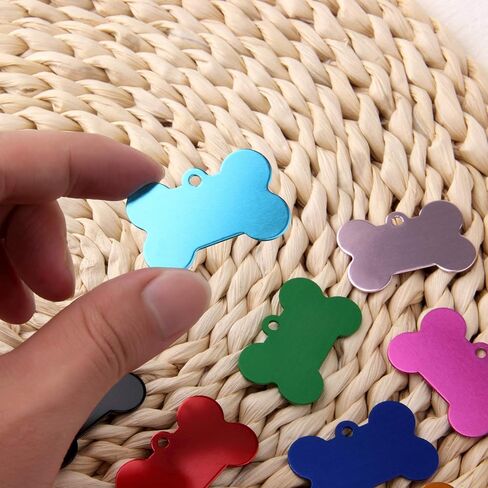 ييوو 30 قطعة من بطاقات تعريف الحيوانات الاليفة على شكل عظمة، مصنوعة من خليط معدني من الالومنيوم للكلاب والقطط (38 ملم) in Kuwait