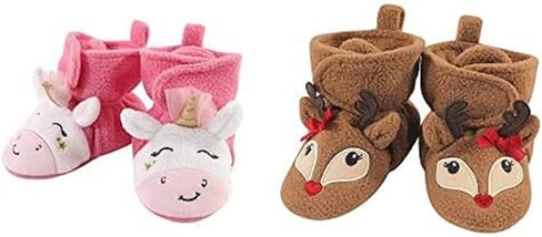 حذاء Hudson Baby Girl Cozy Fleece Boots، عبوة من قطعتين، وردي قوس قزح يونيكورن فتاة الرنة، 6-12 شهرًا in Saudi Arabia