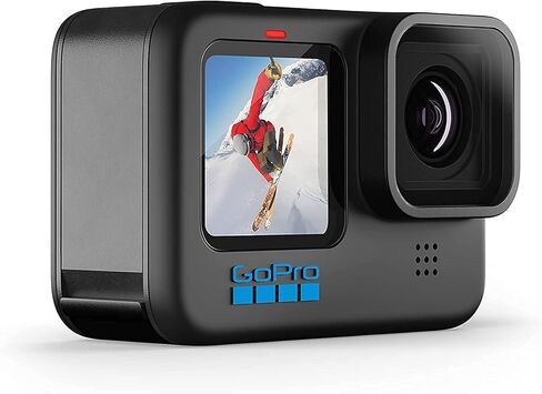 كاميرا فيديو Pixel Hub GoPro HERO10 سوداء مقاومة للماء بدقة 12 ميجابكسل - تتضمن الحزمة النهائية: بطاقة MicroSD سعة 64 جيجابايت من Sandisk، وبطارية إضافية 2X، وشاحن مزدوج، وحزام للرأس، وبوبر ومجموعة تنظيف in Kuwait