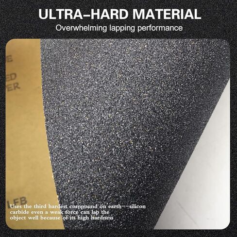 ورق صنفرة، 240 حبيبة صنفرة جافة ورطبة، 9 × 11 انش، كربيد السيليكون بشكل عشوائي، لصنفرة المعادن وتلميع السيارات، مضاد للانسداد، 20 ورقة in Kuwait