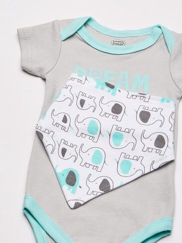 Luvable Friends Baby Sleep and Play, Bodysuit and Bib in Saudi Arabia