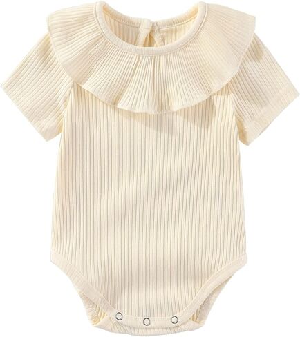 Acwssit Ruffle Newborn Baby Girl clothing Cotton Bodysuit Summer baby girls Clothes Outfit in Kuwait