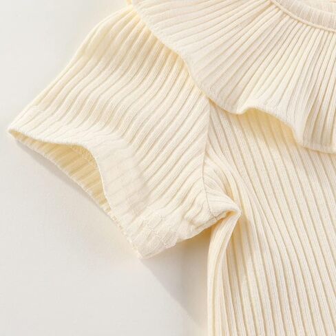 Acwssit Ruffle Newborn Baby Girl clothing Cotton Bodysuit Summer baby girls Clothes Outfit in Kuwait