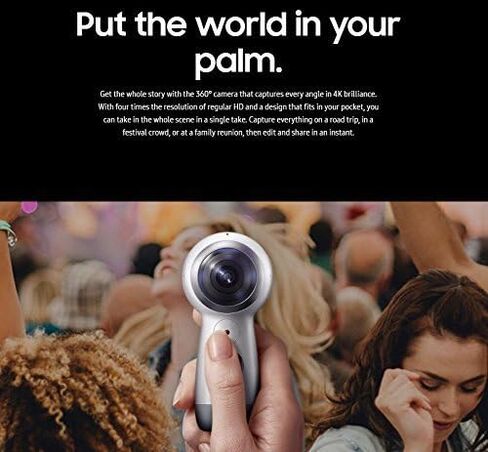 Samsung Gear 360 SM-R210 (2017 Edition) Spherical Cam 360 degree 4K Camera (International Version) (Renewed) in Kuwait