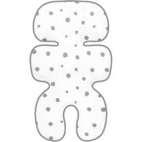 Manito Clean Basic 3D Mesh Seat Pad/Cushion/Liner for Stroller and Car Seat (Dot Grey)