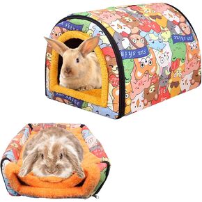 Grddaef Extra Large Guinea Pig Bed, Small Animal Warm Fleece Houses and Hideouts Hamster Sleeping Cave for Rabbit Bunny Hedgehog Chinchilla Ferrets in Kuwait