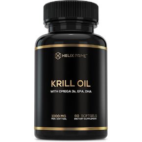 كبسولات هلامية من زيت الكريل HELIX PRIME Mega Red Krill Superior Antarctic Pure مع أوميغا 3 وEPA DHA in Kuwait