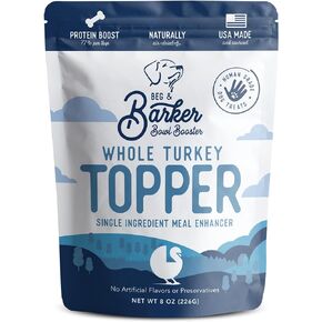 Beg & Barker Beef Dog Food Toppers for Picky Eaters (8 Ounce, Pack of 1) - Bowl Booster with Whole Beef Heart - Premium Meal Mixers for Dogs - Single Ingredient, Human Grade, Grain Free