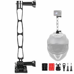 ChromLives Extension Arm for Gopro,Upgraded Longer Aluminum Extension Metal Pole Mount Combo 7 Packs Compatible with Gopro Hero 11 10 9 8 7 6 5, Motorcycle/Bike Helmet Mount Extension Accessoires