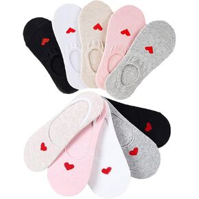 MRYUWB 5 إلى 10 أزواج من جوارب الأطفال البنات بدون عرض، جوارب ناعمة مضادة للانزلاق، جوارب مريحة للغاية للأطفال من سن 6 إلى 15 عامًا (10 أزواج من (أسود، أبيض، رمادي، بيج، وردي))... in Kuwait