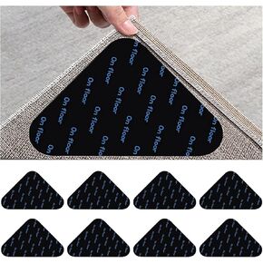 Rug Pad Gripper Non Slip Rug Pads for Hardwood Floors Tiles Area Rugs,Washable Reusable Carpet Grippers Rug Tape Stickers Holder (Triangle) in Saudi Arabia