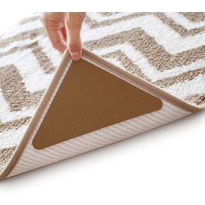 Anti Curling Rug Grippers - Latest Anti Curling Rug Pad Anti Folding Carpet Corners to Make Rug Corner Flat, EVA Foam Carpet Tape No Sticky to The Floor Hardwood Safe & Removable Not an Anti-Slip Pad