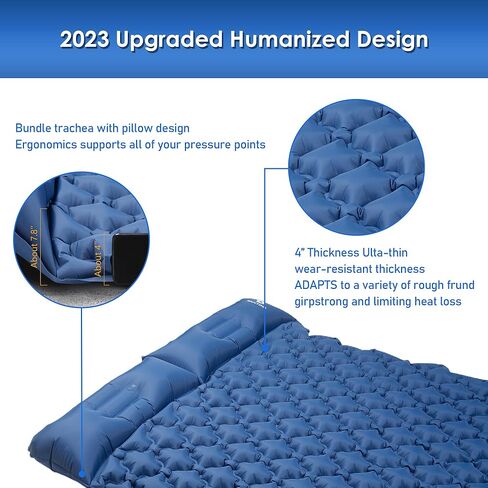 Ultralight Sleeping Pad for Camping, Backpacking, Hiking & Traveling - Compact Air Mattress Ideal for Outdoor Activities | Must Have Camping Accessories |Inflatable Mattress Sleeping pad for Camping in Kuwait