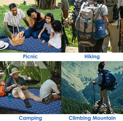 Ultralight Sleeping Pad for Camping, Backpacking, Hiking & Traveling - Compact Air Mattress Ideal for Outdoor Activities | Must Have Camping Accessories |Inflatable Mattress Sleeping pad for Camping in Kuwait