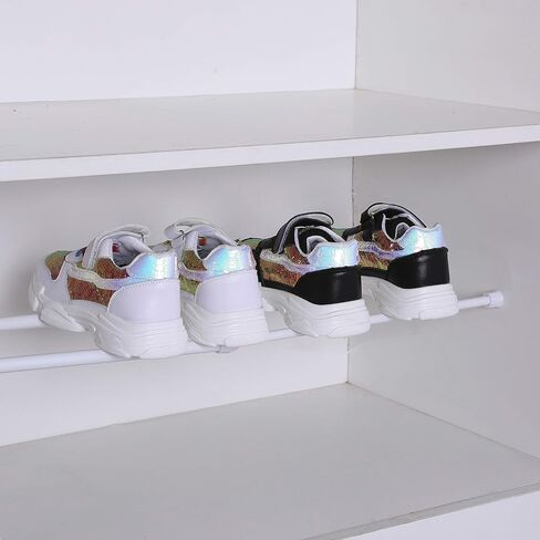 4 Pack Spring Tension Rods Curtain Rod Adjustable Cupboard Bars Extendable Width 15.7 to 28 Inches in Kuwait