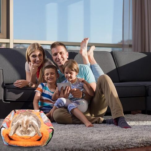 Grddaef Extra Large Guinea Pig Bed, Small Animal Warm Fleece Houses and Hideouts Hamster Sleeping Cave for Rabbit Bunny Hedgehog Chinchilla Ferrets in Kuwait