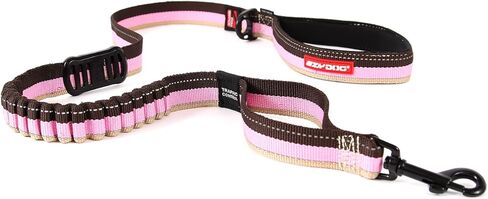 EzyDog Zero Shock Dog Leash - Shock Absorbing Bungee Leash For Dogs That Pull or Excite - Dual Handle and Reflective For Large, Medium, or Small Dogs (72-Inch, Black) in Kuwait