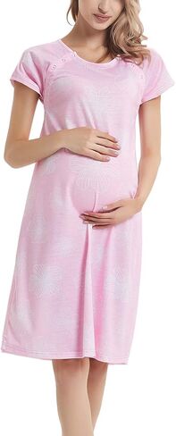 ثوب نوم للأمهات من جينكانا، ثوب نوم للرضاعة في المستشفى مع كيس وسادة مطابق in Kuwait