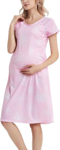 ثوب نوم للأمهات من جينكانا، ثوب نوم للرضاعة في المستشفى مع كيس وسادة مطابق in Kuwait